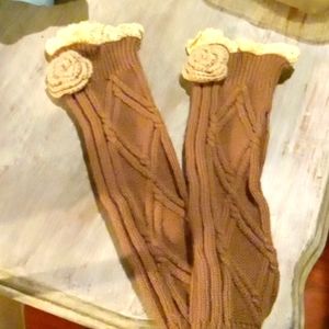 Decorative knit boot toppers